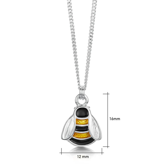 Sheila Fleet Bumblebee Enamel Pendant Yellow and Black Enamel (EP273-YELBK)
