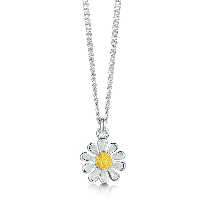 Sheila Fleet Daisies at Dawn Petite Enamel Pendant in Sterling Silver (EPX234)