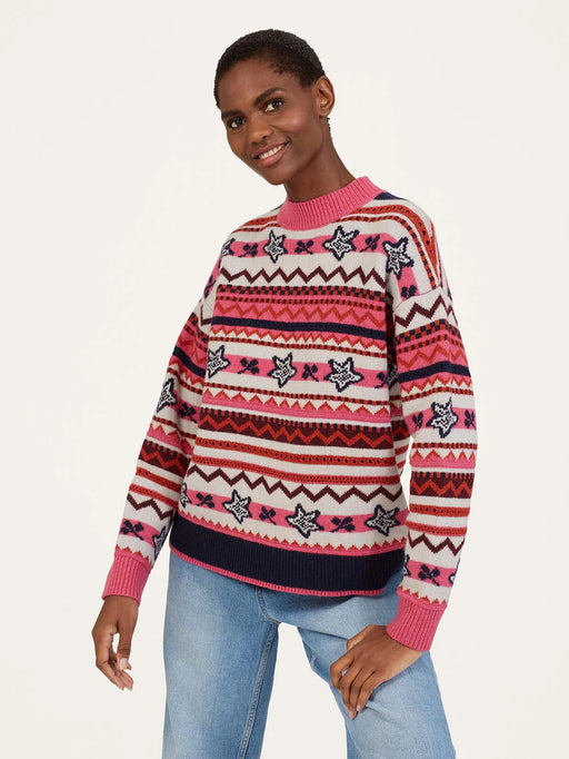 REDUCED FURTHER Thought Erin Lambswool Fair Isle Jumper - Multi