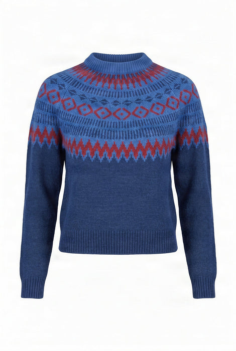 New Komodo Fair Isle Sweater in Navy