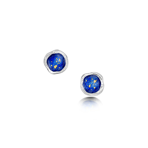 NEW Sheila Fleet Lunar Universe Stud Earrings in Midnight Gold (GF-EE00249-MDGLD)