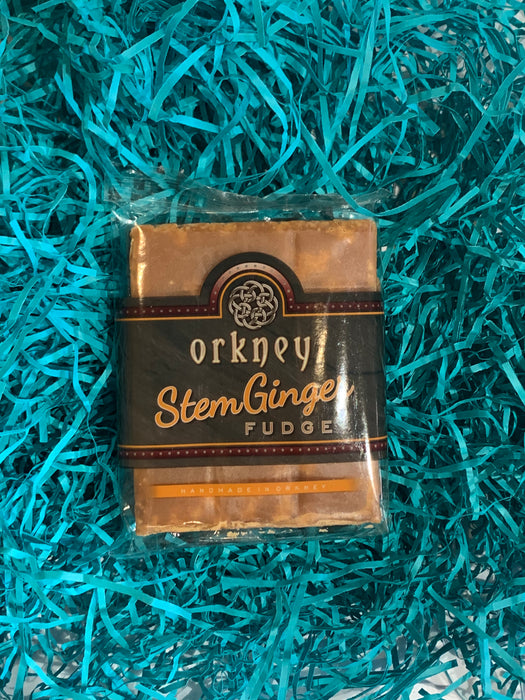 Orkney Stem Ginger Fudge 100g Bar