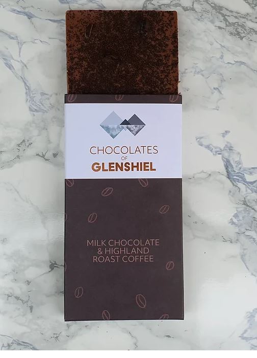 Chocolates of Glenshiel- Milk with Highland Roast Coffee 70g Bar