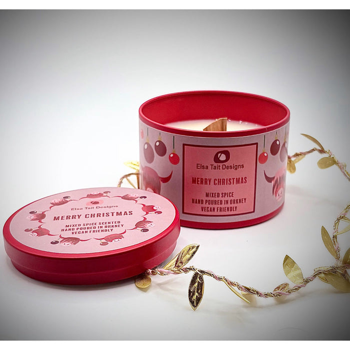 Elsa Tait Designs Christmas Candle Tin