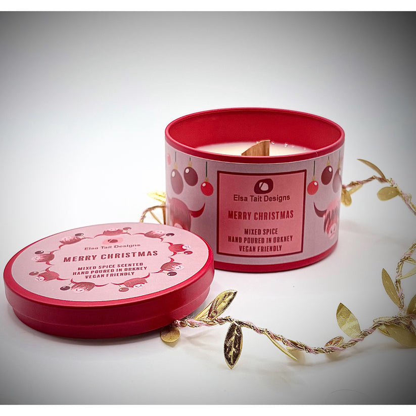 Elsa Tait Designs Christmas Candle Tin