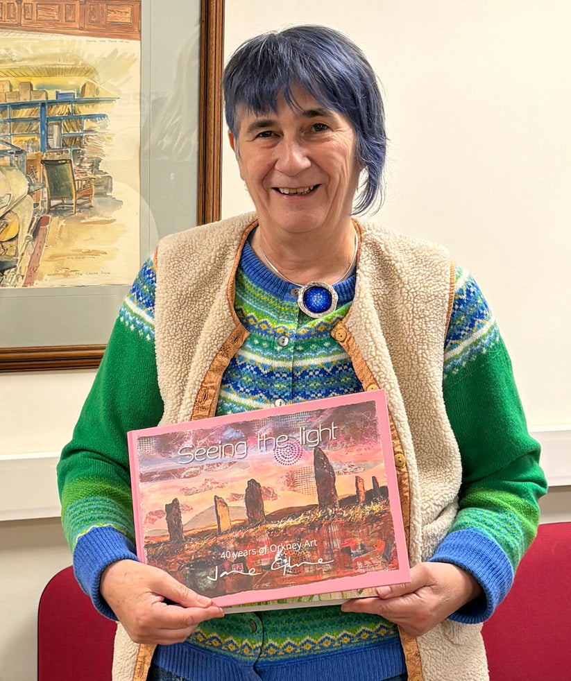 Jane Glue 'Seeing the Light' 40 years of Orkney Art Signed Book
