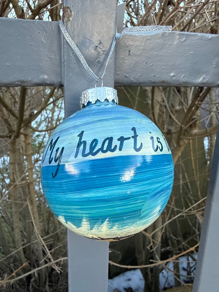 Fishing Float Art Hand Painted My Heart is in Orkney Bauble