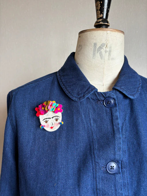Lynsey Walters Frida Kahlo Felted Brooch