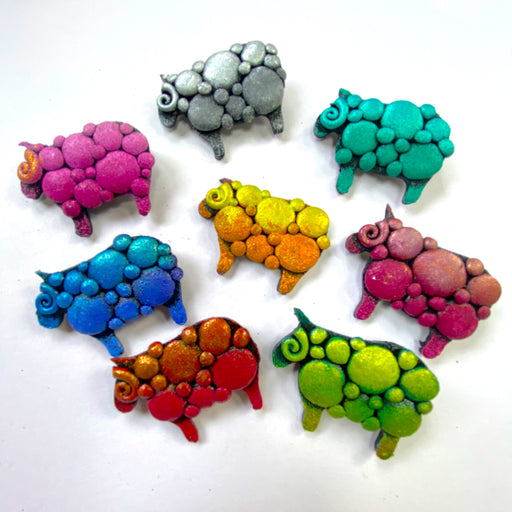 Skaramanda Jewellery - Bobble Sheep Brooches