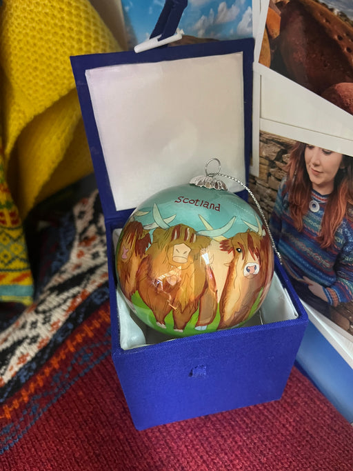 Emma Ball Scotland Highland Cow Bauble
