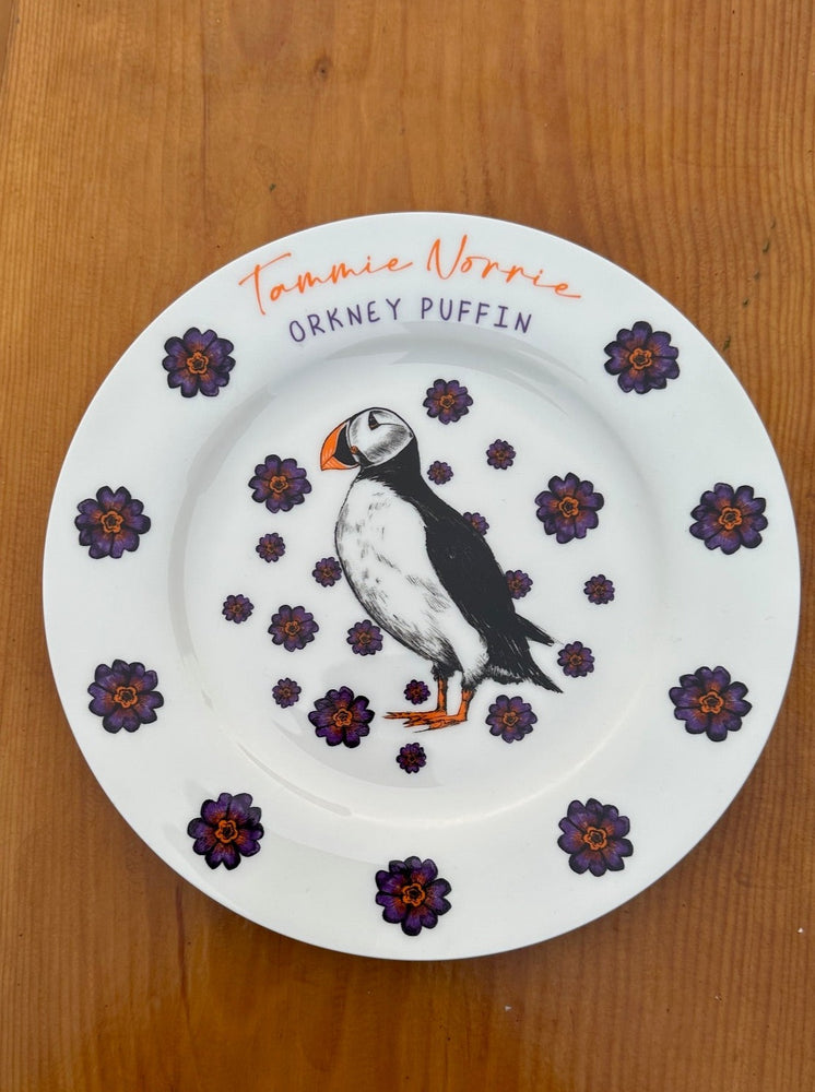 Orkney Puffin Tammie Norrie China Plate