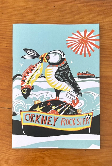 Orkney Rock Star Puffin Note Book