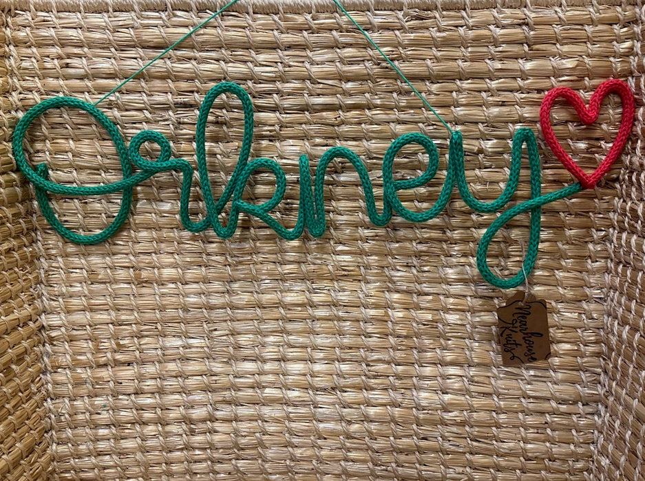Handmade Green Orkney sign