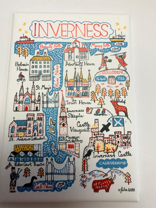 Julia Gash - Inverness Cityscape Magnet