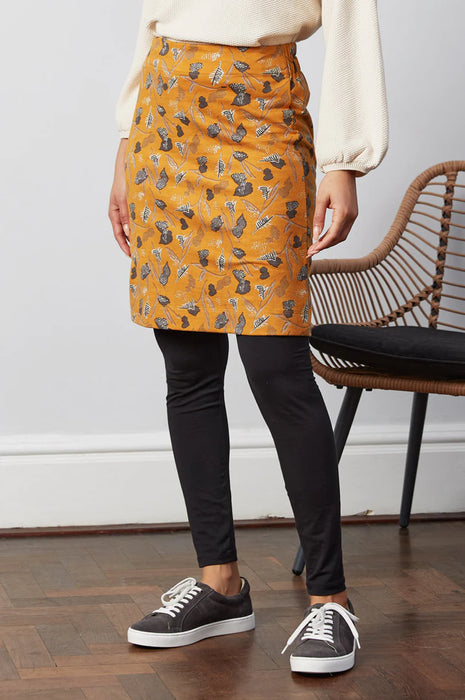 NOW 25% OFF Nomads Cotton Straight Jersey Skirt in Butterscotch