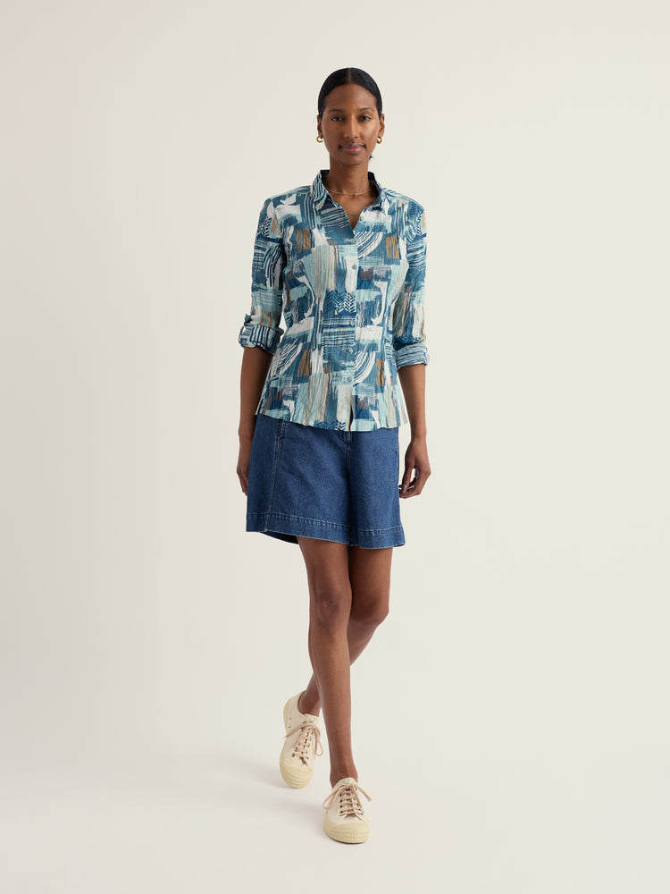 NEW Seasalt Larissa Shirt - Aerial Marks Reflection