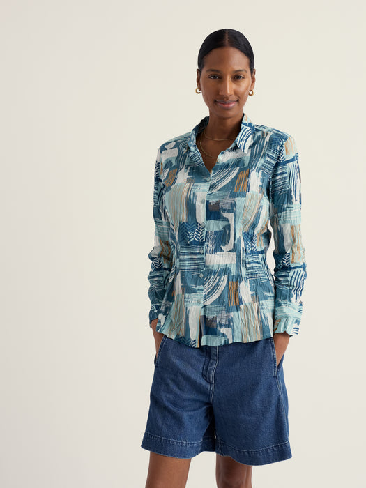 NEW Seasalt Larissa Shirt - Aerial Marks Reflection