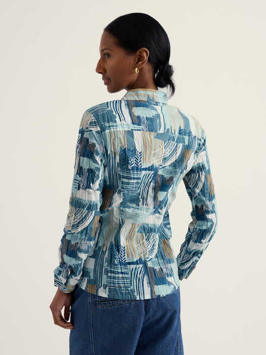 NEW Seasalt Larissa Shirt - Aerial Marks Reflection