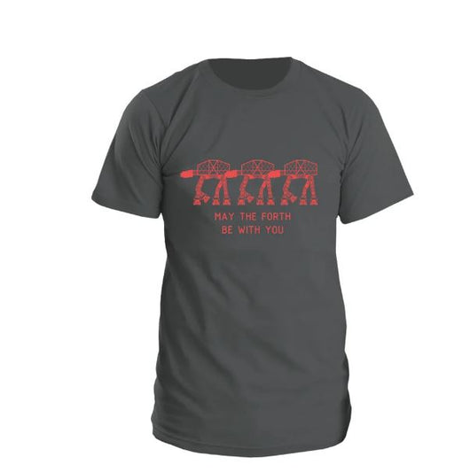 Eat Haggis 'May The Forth Be With You' T shirt - Grey
