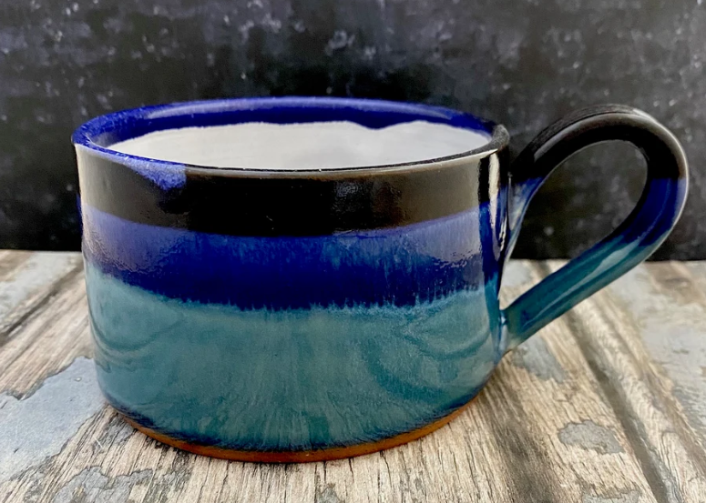 Rupert Blamire Large Flat Sided Mug - Ocean Spray