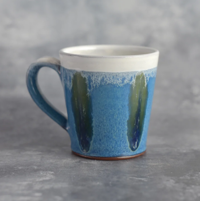 Rupert Blamire  Large Barista Mug - Peacock Feather