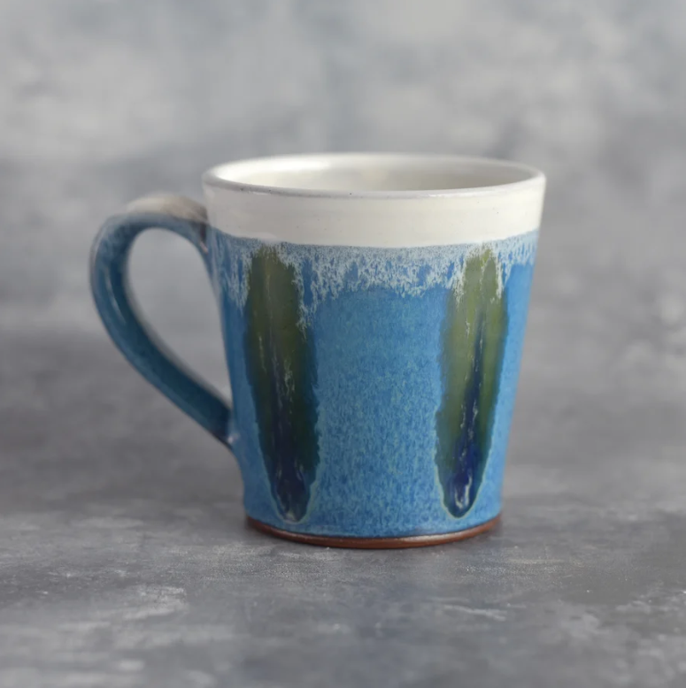 Rupert Blamire  Large Barista Mug - Peacock Feather
