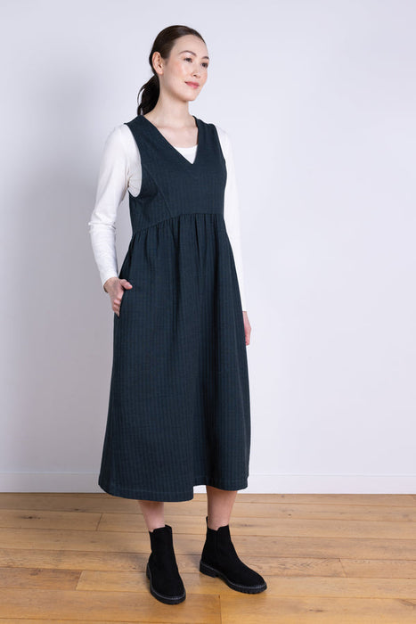 NEW 25% OFF Nomads GOTS Organic Cotton Pinnafore Dress - Midnight
