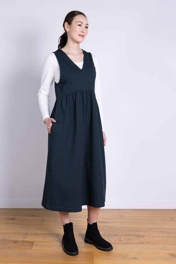 NEW 25% OFF Nomads GOTS Organic Cotton Pinnafore Dress - Midnight