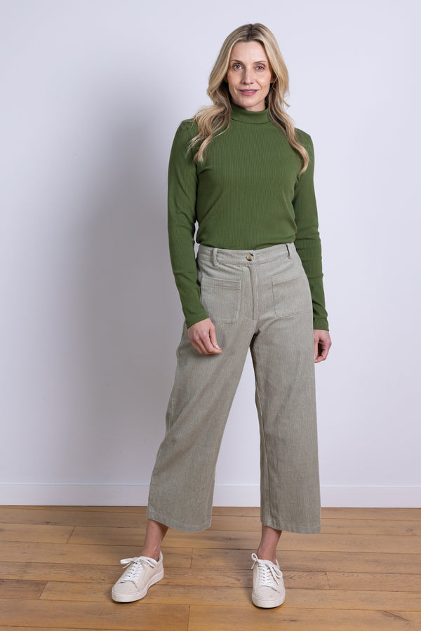NEW 25% OFF Nomads Cotton Chunky Cord Cropped Trouser in Ecru