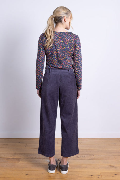 NEW 25% OFF Nomads Cotton Chunky Cord Cropped Trouser in Plum
