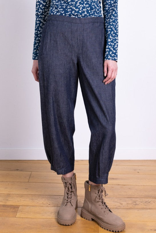 NEW 25% Nomads Chambray Elastic Hem Trouser