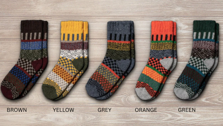 Kids Svea Fair Isle Nordic Woollen Socks