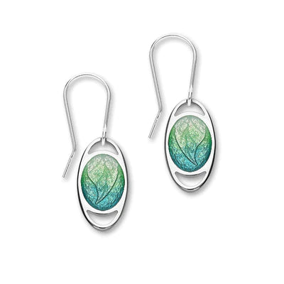 Ortak Elements Earth Sterling Silver & Enamel Drop Earrings - Tundra (EE507)