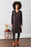 NEW Nomads Plain Gathered Jersey Tunic Dress in Cacao