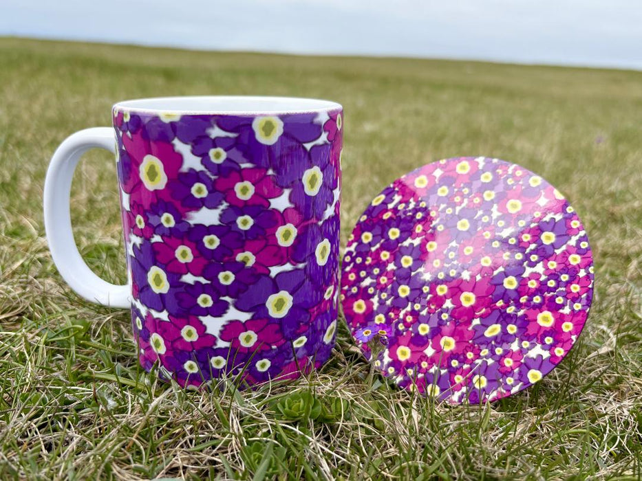 Elsa Tait Designs Primula Scotica Ceramic Coaster
