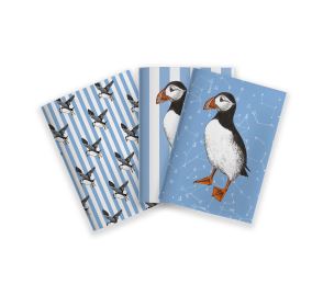 Cherith Harrison - Atlantic Puffin Set of 3 A5 Notebooks