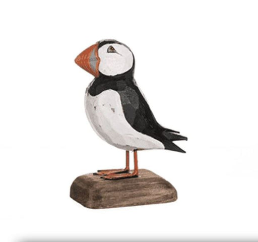 Wooden Puffin on a Block
