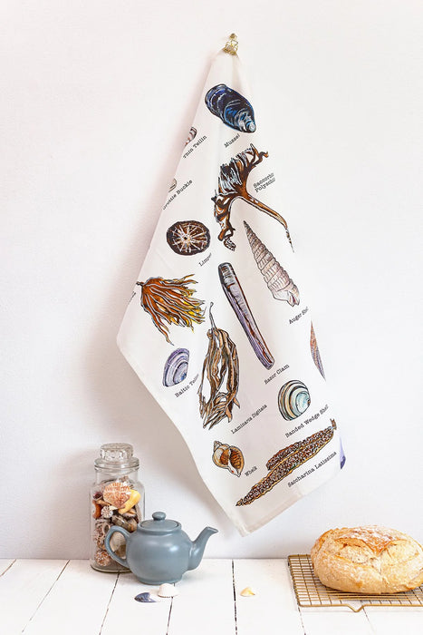 Sarah Leask Sea Treasures Tea Towel