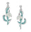 Sheila Fleet Snowdrop Sterling Silver Drop Earrings in Leaf Enamel (EEX226-LEAF)