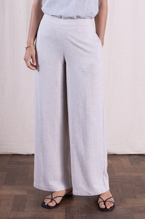 NEW Nomads Linen Blend Wide Leg Trouser - Natural