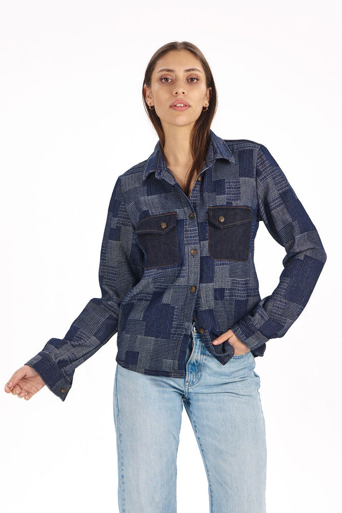 NEW Komodo Stella Overshirt in Artisinal Denim