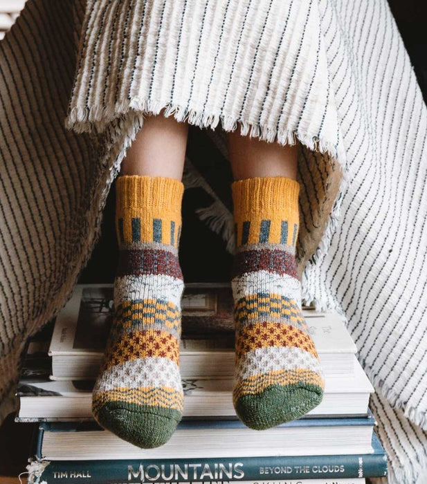 Kids Svea Fair Isle Nordic Woollen Socks