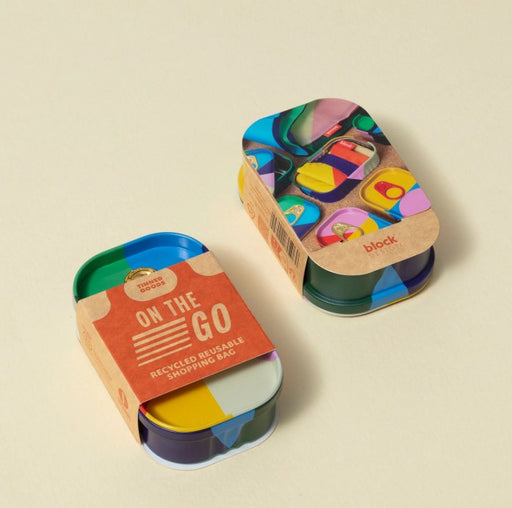 Block Design - Recycled Reusable Shopping Bag