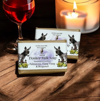 Scottish Donkey Milk Soap Company - 95g Bar of Soap (Palmarosa Ylang Ylang & Bergamot)