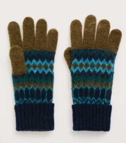NEW Seasalt Very Clever Gloves - Modernist Cyan Multi