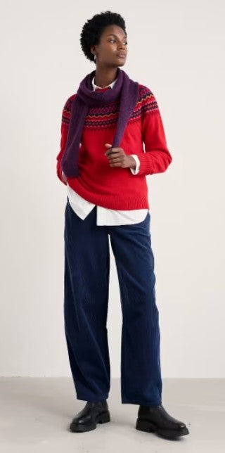 NEW 25% OFF Seasalt Gurnard's Head Jumper - Windward Carmine Multi