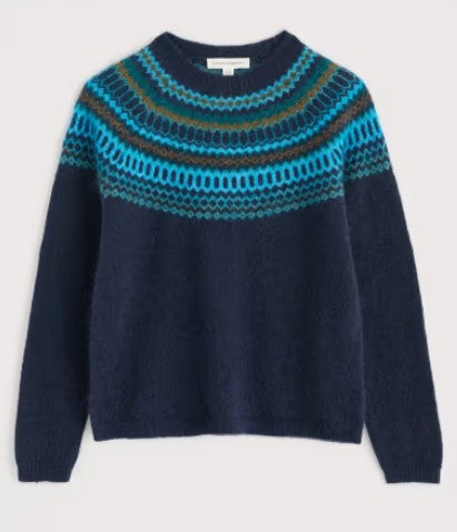 NEW 25% OFF Seasalt Annik Jumper - Modernist Cyan Multi