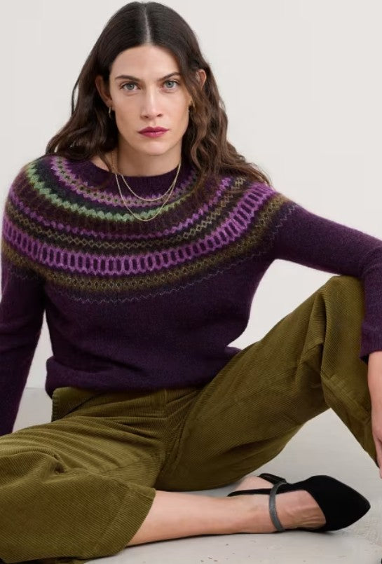 NEW 25% OFF Seasalt Annik Jumper - Modernist Grape Oak (Mix)