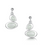 Sheila Fleet Shoreline Pebble Double-Drop Earrings in Crystal Enamel (EE168)