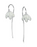 Sheila Fleet Snowdrop Sterling Silver Stem Earrings in Crystal Enamel (EP226)